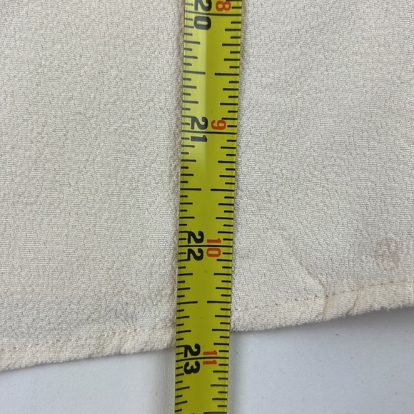 Naf Naf beige button down blouse with Fringe Detail - Picture 9 of 11